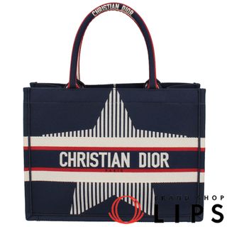 ディオール(Dior)のディオール オブリーク ブックトート アルプススター  キャンバス レディーストートバッグ
 ネイビー【中古】(トートバッグ)