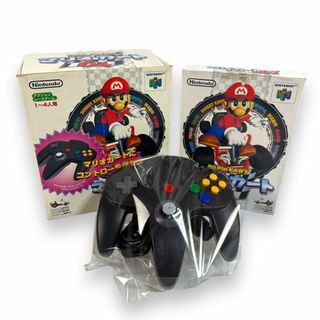 ニンテンドウ64(NINTENDO 64)の【美品】 任天堂 マリオカート64 ソフト コントローラ ブロス 同梱版(家庭用ゲーム機本体)