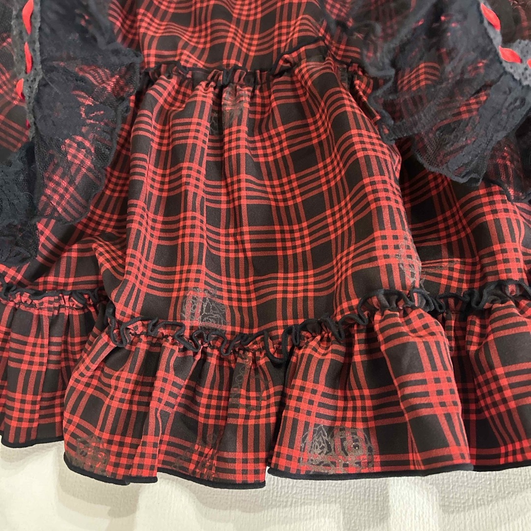 h.naoto - え4 h.naoto Jelly 鳥籠スカート 赤チェック ゴスロリ h.naoto - え4 h.naoto Jelly 鳥籠スカート 赤チェック ゴスロリ