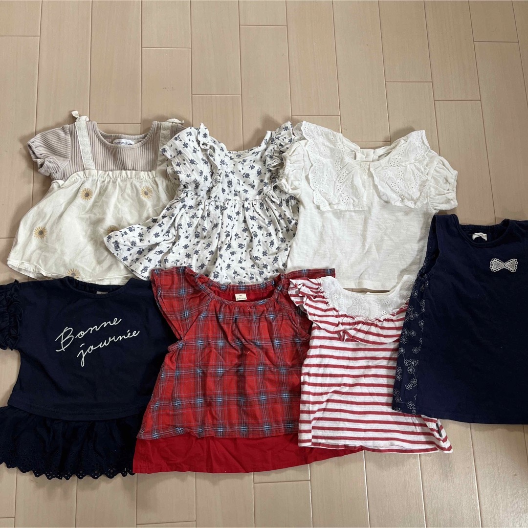 90-95♡半袖　7点まとめ売り キッズ/ベビー/マタニティのキッズ服女の子用(90cm~)(Tシャツ/カットソー)の商品写真