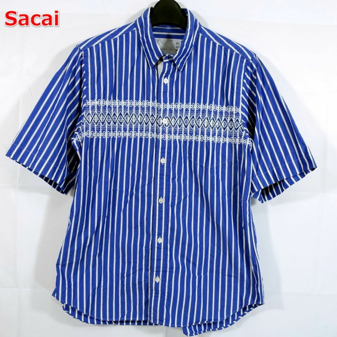 sacai(サカイ)の【良品】サカイ　半袖刺繍シャツ　窪塚洋介、菅田将暉着　sacai メンズのトップス(シャツ)の商品写真