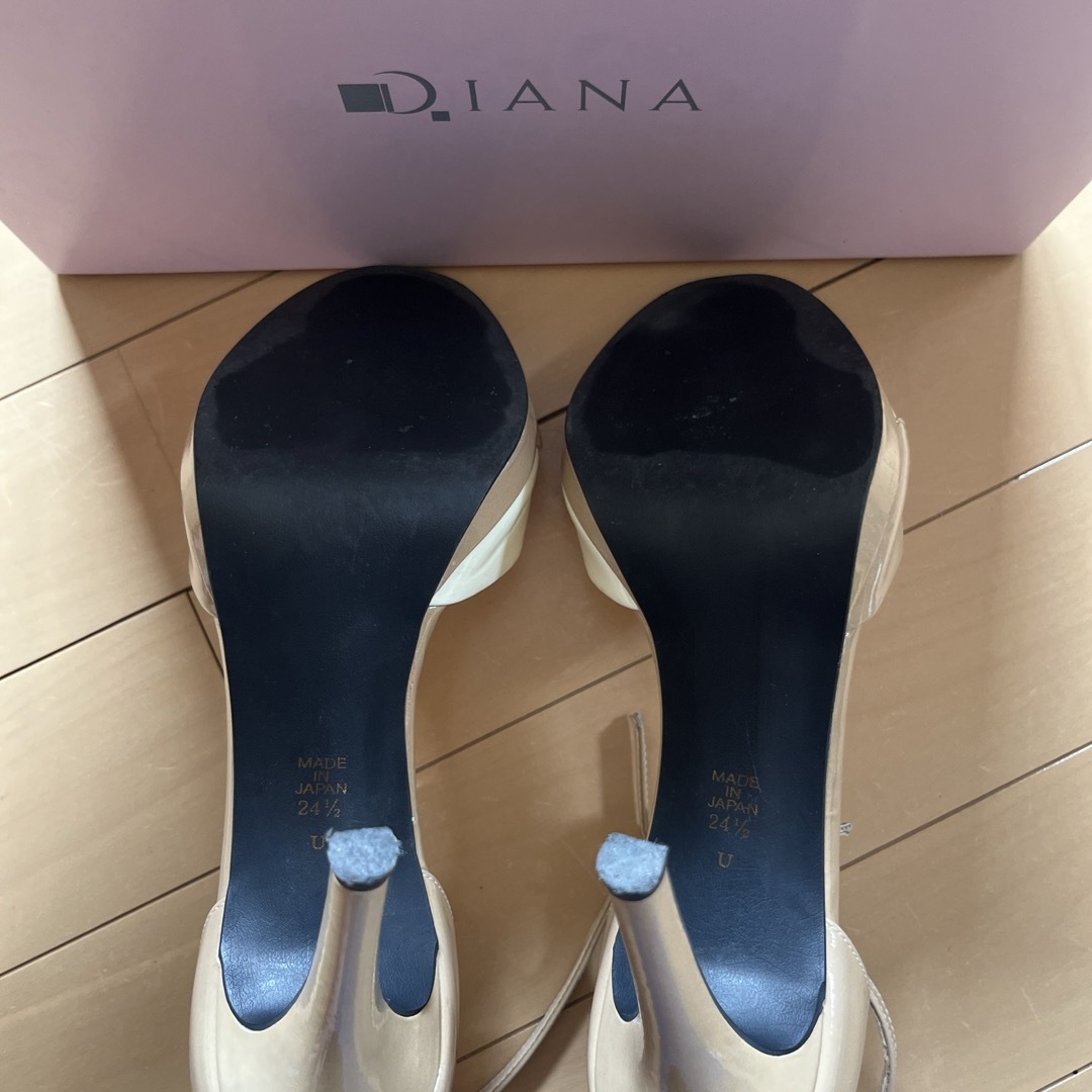 DIANA(ダイアナ)のDIANA パンプス　オープントゥ　24.5 レディースの靴/シューズ(ハイヒール/パンプス)の商品写真