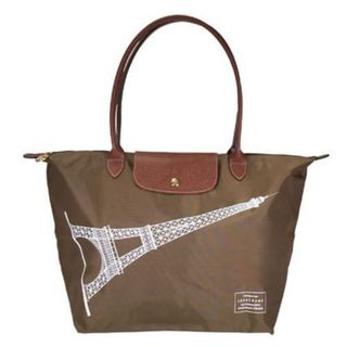 LONGCHAMP - 新品パリ限定 ロンシャン LE PLIAGE エッフェル塔トート カーキ