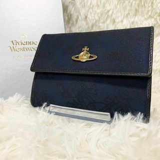 ヴィヴィアンウエストウッド(Vivienne Westwood)の希少✨ヴィヴィアンウエストウッド　型押し　三つ折り財布　金オーブ(折り財布)