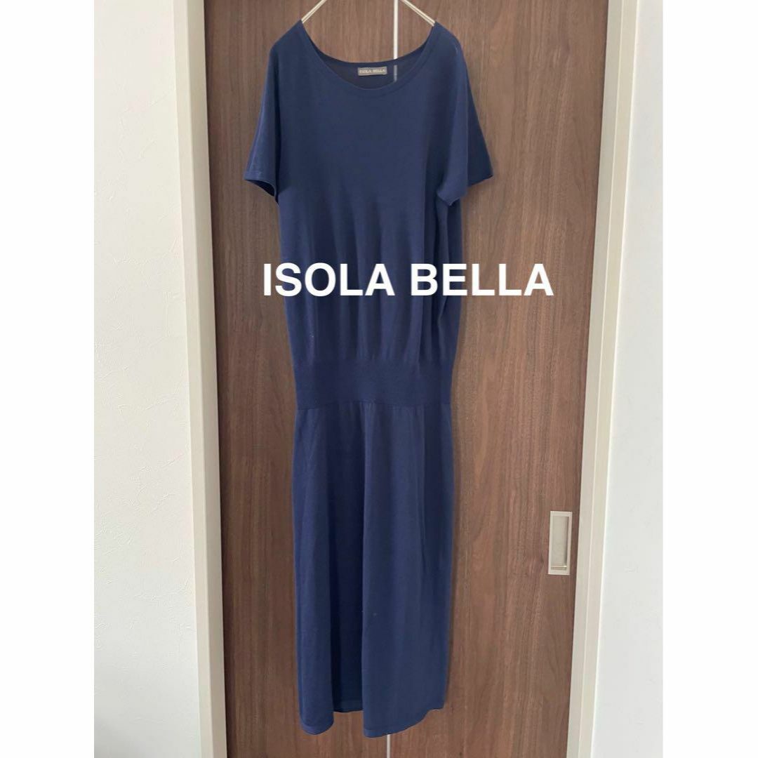 ISOLA BELLA イソラベラ 華奢見え ロングニットワンピース 美品 レディースのワンピース(ロングワンピース/マキシワンピース)の商品写真