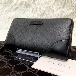 グッチ(Gucci)の極美品✨GUCCI 長財布　ディアマンテ　ロングウォレット　レザー　ブラック(長財布)