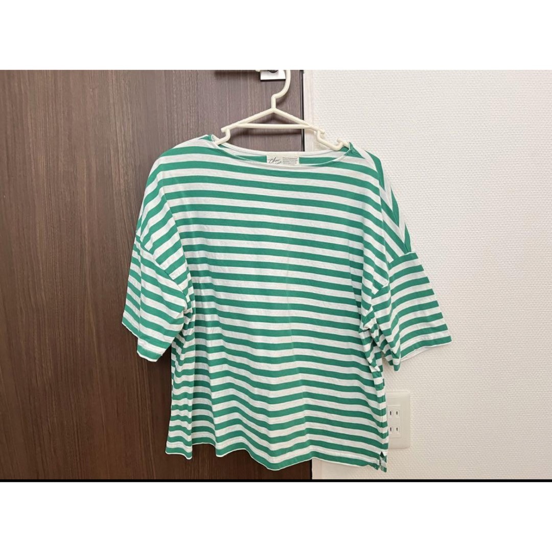 Chaco closet オーバーサイズ ボーダー半袖Tシャツ レディースのトップス(Tシャツ(半袖/袖なし))の商品写真