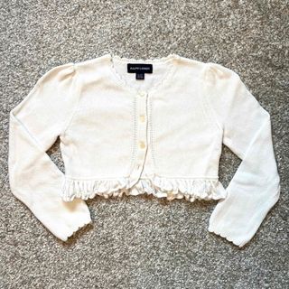 ラルフローレン(Ralph Lauren)のラルフローレン 4T 110 ガーデン ホワイト Ralph Lauren(カーディガン)