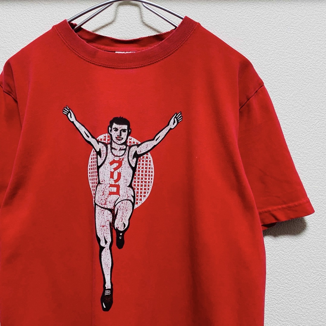 江崎グリコ(エザキグリコ)の一点物　グリコ　ビッグプリント　ボロTシャツ メンズのトップス(Tシャツ/カットソー(半袖/袖なし))の商品写真