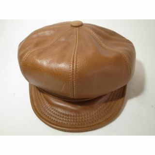 ニューヨークハット(NEW YORK HAT)のUSA製Vintage Leather Spitfireビンテージ加工レザーM(キャスケット)