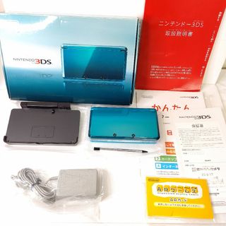 ニンテンドー3DS(ニンテンドー3DS)のNintendo　ニンテンドー3DS アクアブルー　画面極美品　任天堂　ゲーム機(携帯用ゲーム機本体)