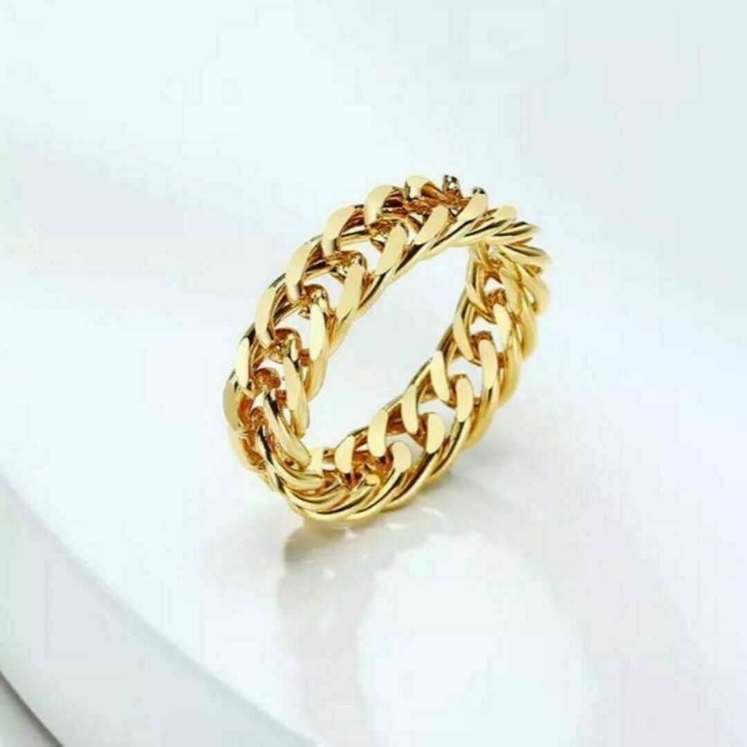 560 ゴールド チェーン リング ジュエリー 指輪 韓国 結婚式 アクセサリー レディースのアクセサリー(リング(指輪))の商品写真