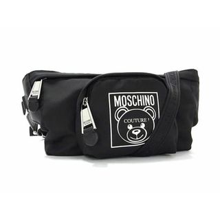 モスキーノ(MOSCHINO)の■新品同様■ MOSCHINO モスキーノ ナイロン ショルダーバッグ ボディバッグ レディース メンズ ブラック系 BJ0585(トートバッグ)