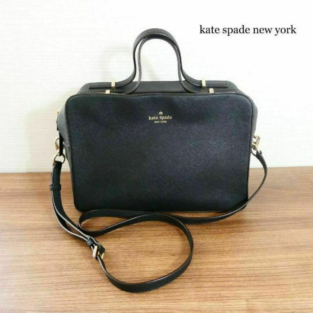 kate spade new york(ケイトスペードニューヨーク)の美品 ケイトスペードニューヨーク カウレザー 2WAY スクエア ハンドバッグ レディースのバッグ(ショルダーバッグ)の商品写真