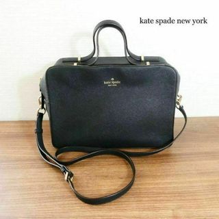 ケイトスペードニューヨーク(kate spade new york)の美品 ケイトスペードニューヨーク カウレザー 2WAY スクエア ハンドバッグ(ショルダーバッグ)