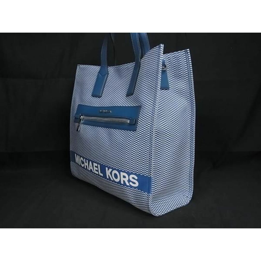 Michael Kors(マイケルコース)の■新品■未使用■ MICHAEL KORS マイケルコース キャンバス×レザー 総柄 2WAY ハンドバッグ ショルダー ブルー系 AW5369 レディースのファッション小物(その他)の商品写真