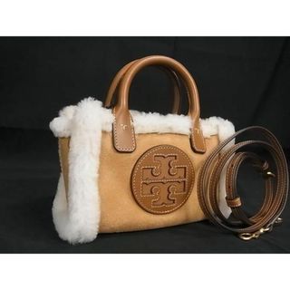 トリーバーチ(Tory Burch)の■新品■未使用■ TORY BURCH トリーバーチ ラムレザー×ボア 2WAY ハンドバッグ ショルダー クロスボディ ブラウン系×ホワイト系 AW5411(ハンドバッグ)