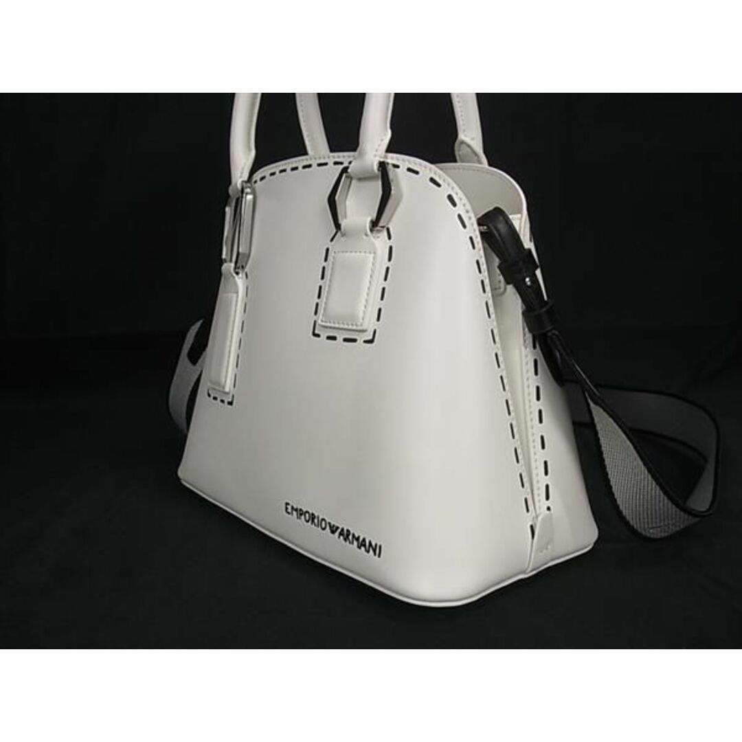 Emporio Armani(エンポリオアルマーニ)の■現行品■新品■未使用■ EMPORIO ARMANI エンポリオアルマーニ レザー 2WAY ハンドバッグ ショルダー クロスボディ ホワイト系 FA3893 レディースのアクセサリー(その他)の商品写真