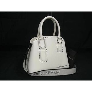 エンポリオアルマーニ(Emporio Armani)の■現行品■新品■未使用■ EMPORIO ARMANI エンポリオアルマーニ レザー 2WAY ハンドバッグ ショルダー クロスボディ ホワイト系 FA3893(その他)