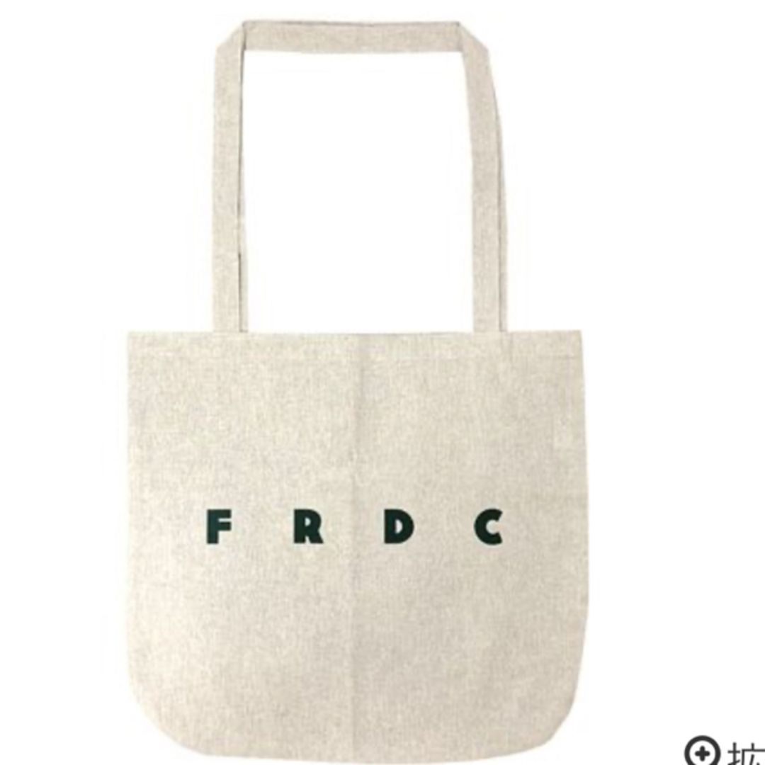 FRDC MINIMAL トートバッグ グレーにグリーンのロゴ エンタメ/ホビーのタレントグッズ(アイドルグッズ)の商品写真