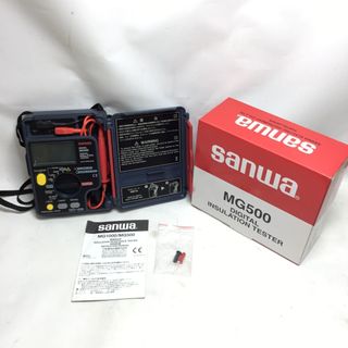 ΘΘSANWA 三和 絶縁抵抗計 接地抵抗計（アーステスター） MG500 ネイビー(その他)