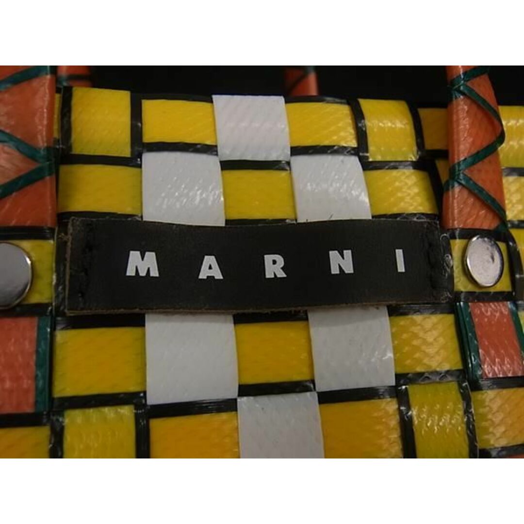 Marni(マルニ)の■新品同様■ MARNI マルニ マイクロバスケット ポリプロピレン かごバッグ ハンドバッグ トート イエロー系×マルチカラー AV0960 レディースのバッグ(その他)の商品写真