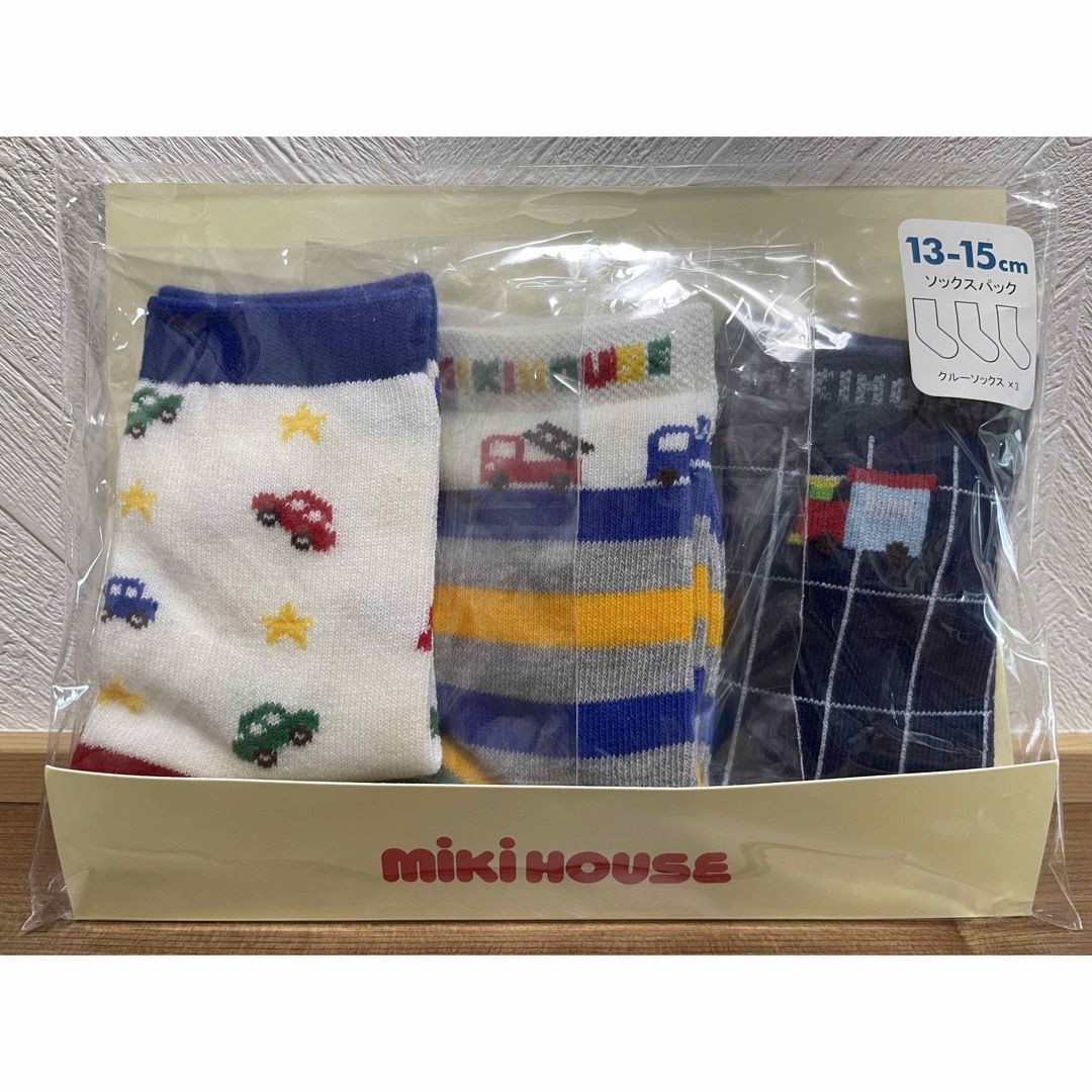 mikihouse(ミキハウス)のmikihouse  男の子用ソックス　（13-15㎝） キッズ/ベビー/マタニティのキッズ/ベビー/マタニティ その他(その他)の商品写真