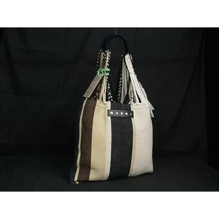 マルニ(Marni)の■新品■未使用■ MARNI マルニ ハンモック ポリエステル ハンドバッグ トートバッグ レディース ベージュ系×ブラック系 FA3895(その他)