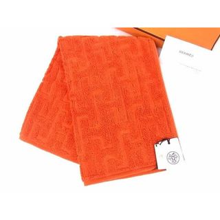 エルメス(Hermes)の■新品■未使用■ HERMES エルメス ステアーズ コットン100％ フェイスタオル ハンドタオル オレンジ系 AV9056(その他)