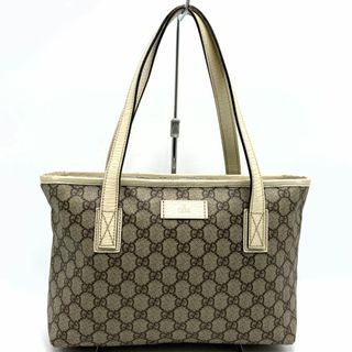 グッチ(Gucci)のグッチ トートバッグ ワンショルダー ベージュ アイボリーホワイト GGスプリーム レザー レディース 181086 GUCCI【中古】(トートバッグ)