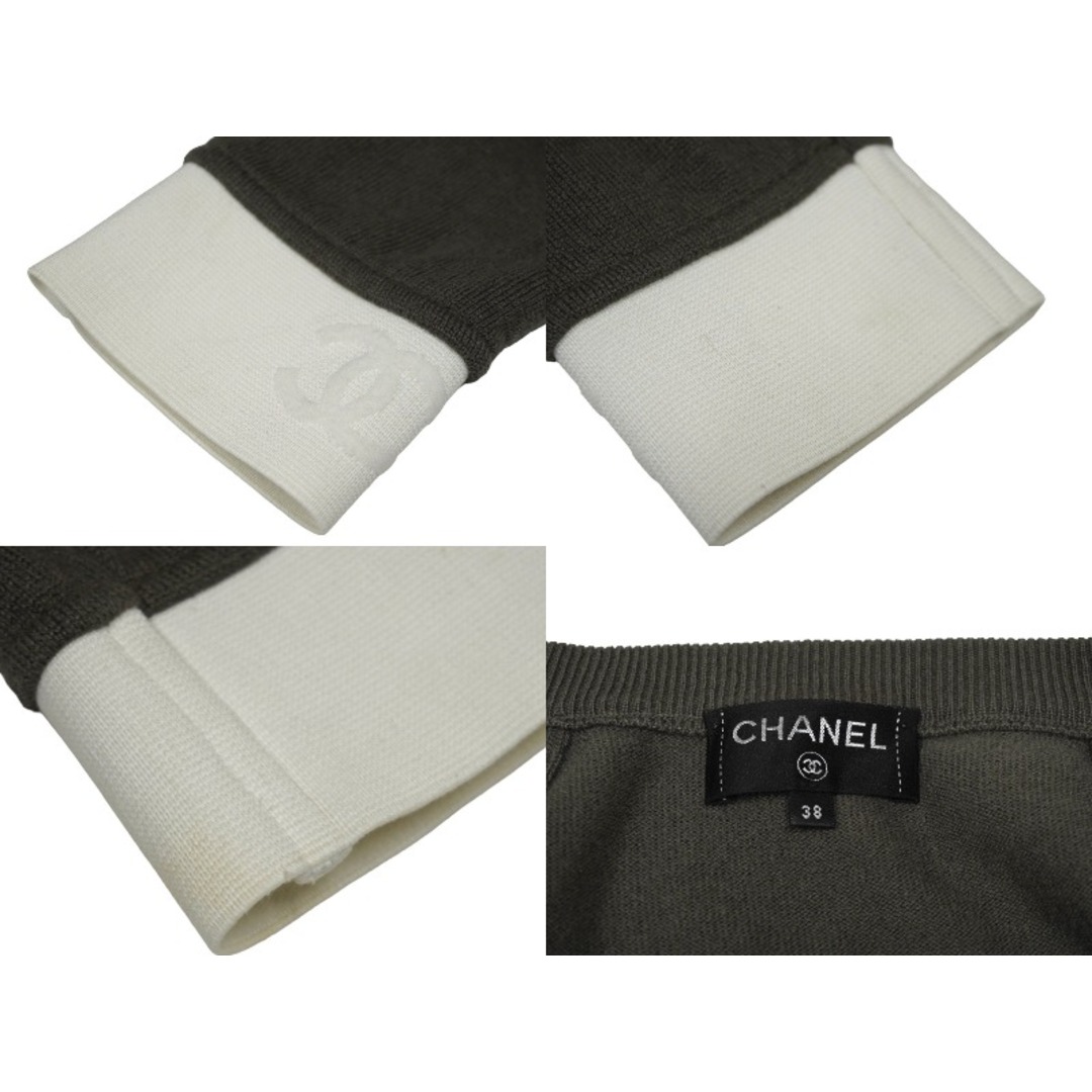 CHANEL(シャネル)のCHANEL シャネル ブルゾン ジップアップ ニット ココマーク ロゴ P55220K07380 サイズ 38 カシミヤ グレー 美品 中古 62427 レディースのジャケット/アウター(ブルゾン)の商品写真