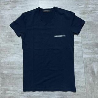 エンポリオアルマーニ(Emporio Armani)の美品 EMPORIO ARMANI エンポリオアルマーニ ロゴ ネイビー S(Tシャツ/カットソー(半袖/袖なし))