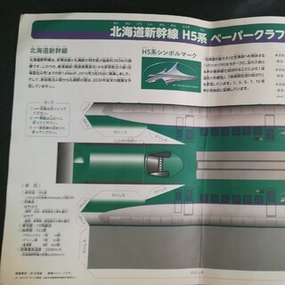 北海道新幹線H5系ペーパークラフト(その他)