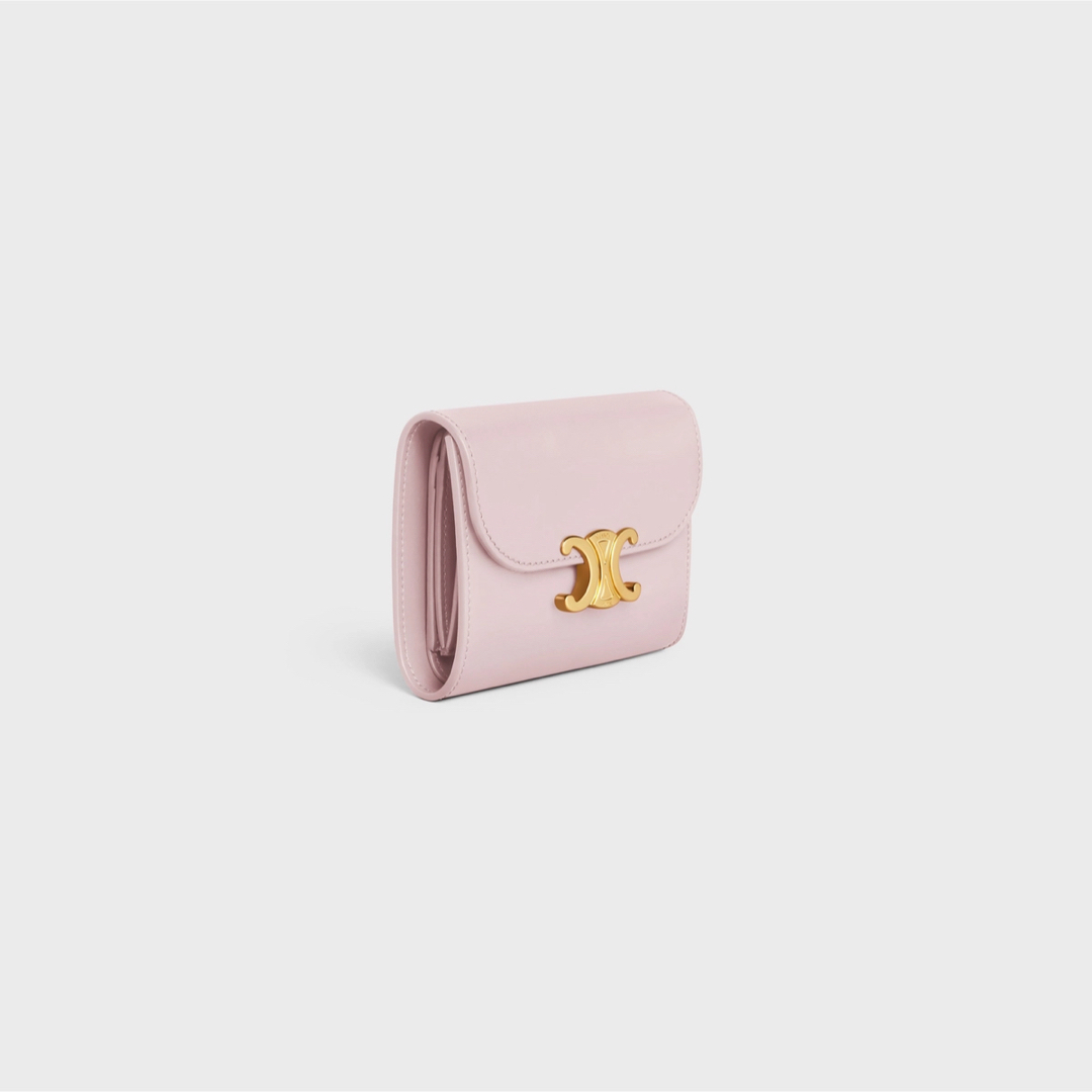 celine(セリーヌ)の新品 CELINE セリーヌ スモールウォレット トリオンフ ピンク ゴールド レディースのファッション小物(財布)の商品写真