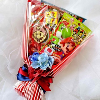 お菓子ブーケ　誕生日　発表会　結婚式　子供の日　マリオ　プチギフト　お祝い　(菓子/デザート)