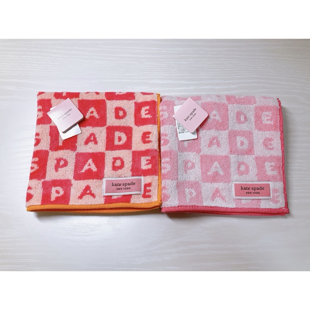 kate spade new york(ケイトスペードニューヨーク)の【新品】ケイトスペードタオルハンカチ2枚セット レディースのファッション小物(ハンカチ)の商品写真