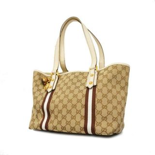 グッチ(Gucci)の【4hc2891】グッチ トートバッグ/GGキャンバス/137396/キャンバス/アイボリー/ブラウン/ベージュ/ゴールド金具 【中古】 レディース(トートバッグ)