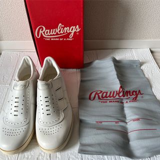 rawlings ベースボールシューズ　シューズ　野球　ホワイト　袋付き