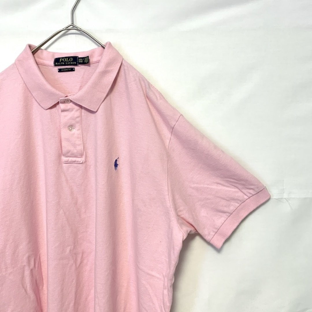 POLO RALPH LAUREN(ポロラルフローレン)の90s 古着 ポロラルフローレン 半袖ポロシャツ 刺繍ロゴ ゆるダボ XXL  メンズのトップス(ポロシャツ)の商品写真