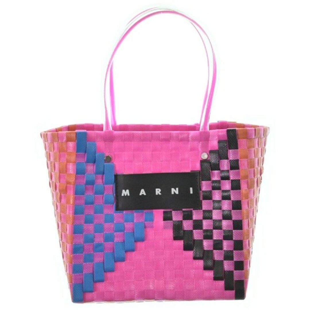 Marni(マルニ)のMARNI マルニ かごバッグ - ピンクxオレンジ等(ミックス) 【古着】【中古】 レディースのバッグ(かごバッグ/ストローバッグ)の商品写真