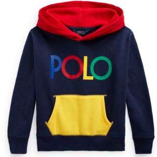 美品　マルチカラーＰＯＬＯ裏起毛パーカー　