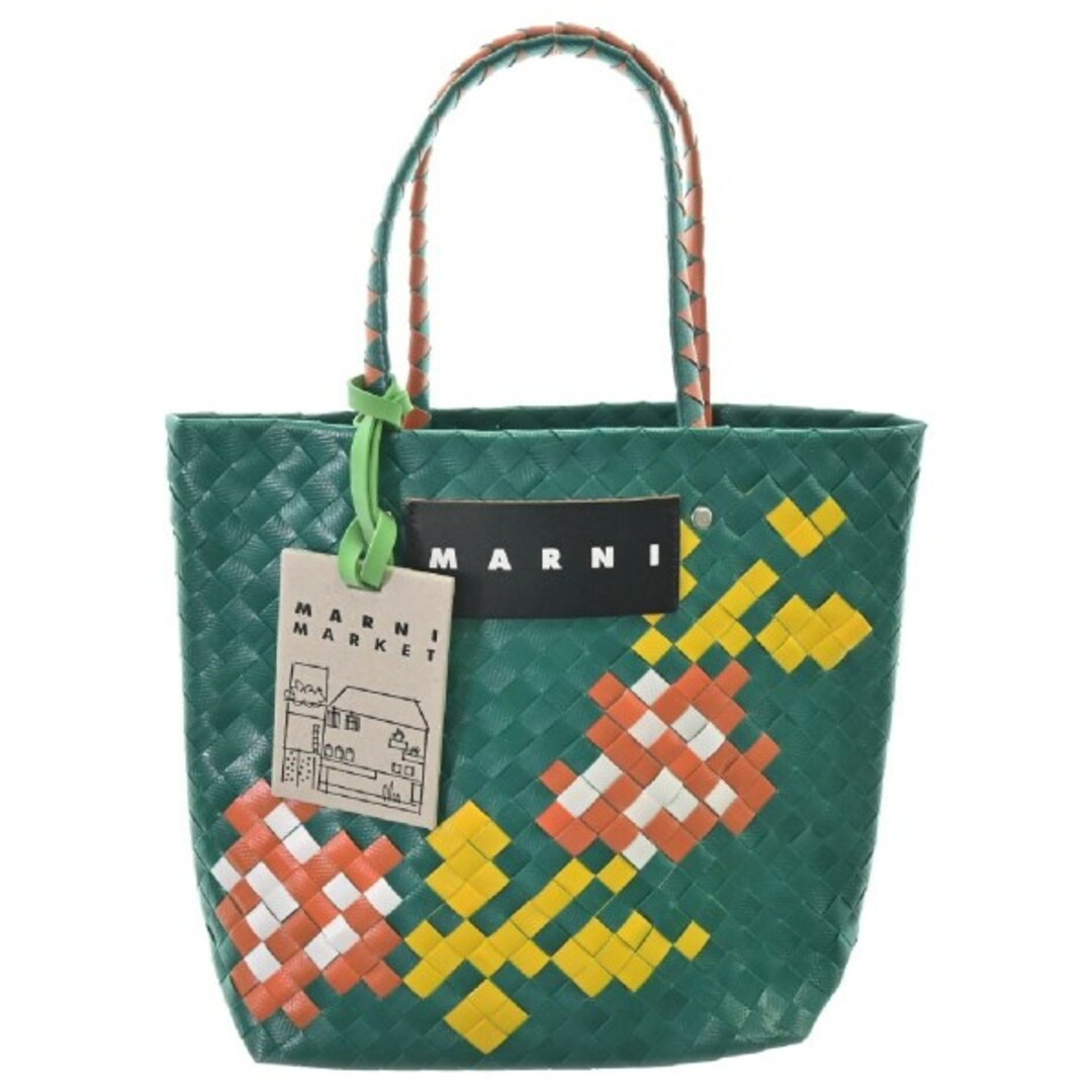 Marni(マルニ)のMARNI マルニ かごバッグ - 緑xオレンジx黄等(ミックス) 【古着】【中古】 レディースのバッグ(かごバッグ/ストローバッグ)の商品写真