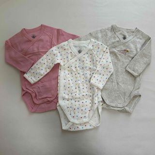 プチバトー(PETIT BATEAU)のプチバトー　肌着3枚組　3M/60㎝(肌着/下着)