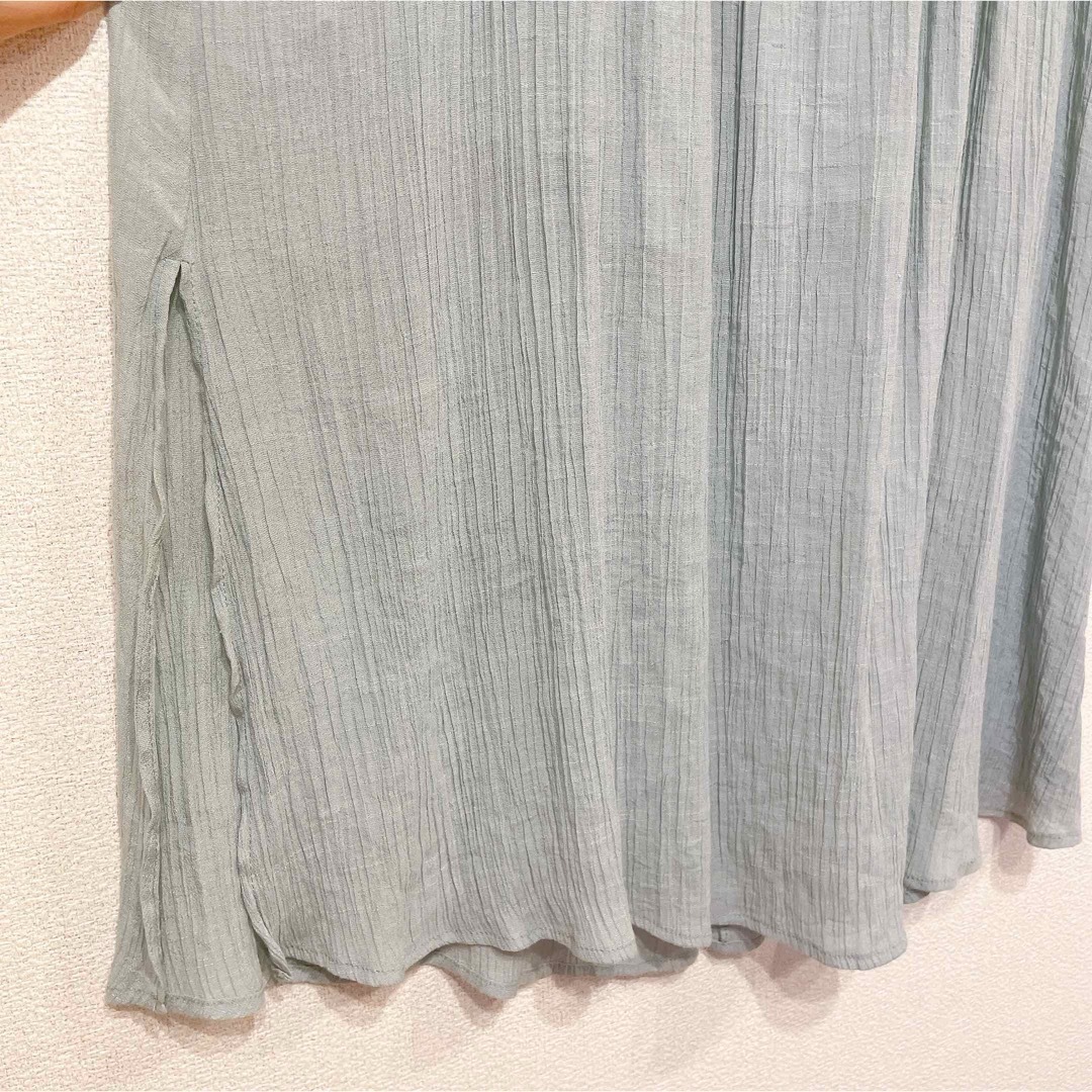 美品✨ミントグリーン ロングスカート L 全日本婦人子供服工業組合連合会 レディースのスカート(ロングスカート)の商品写真