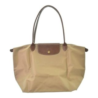 ロンシャン(LONGCHAMP)のLONGCHAMP ロンシャン トートバッグ - ベージュx茶 【古着】【中古】(トートバッグ)