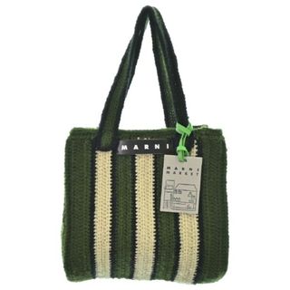 マルニ(Marni)のMARNI マルニ トートバッグ - 緑xオフホワイトx黒 【古着】【中古】(トートバッグ)