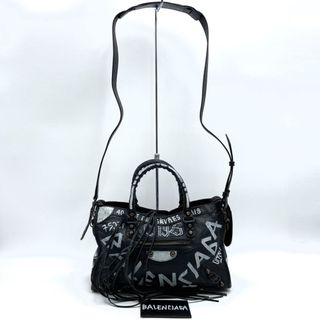 バレンシアガ(Balenciaga)のバレンシアガ グラフィティ クラシック シティS ショルダーバッグ ハンドバッグ 2way ミラー付 ブラック レザー 431621 BALENCIAGA【中古】(ショルダーバッグ)