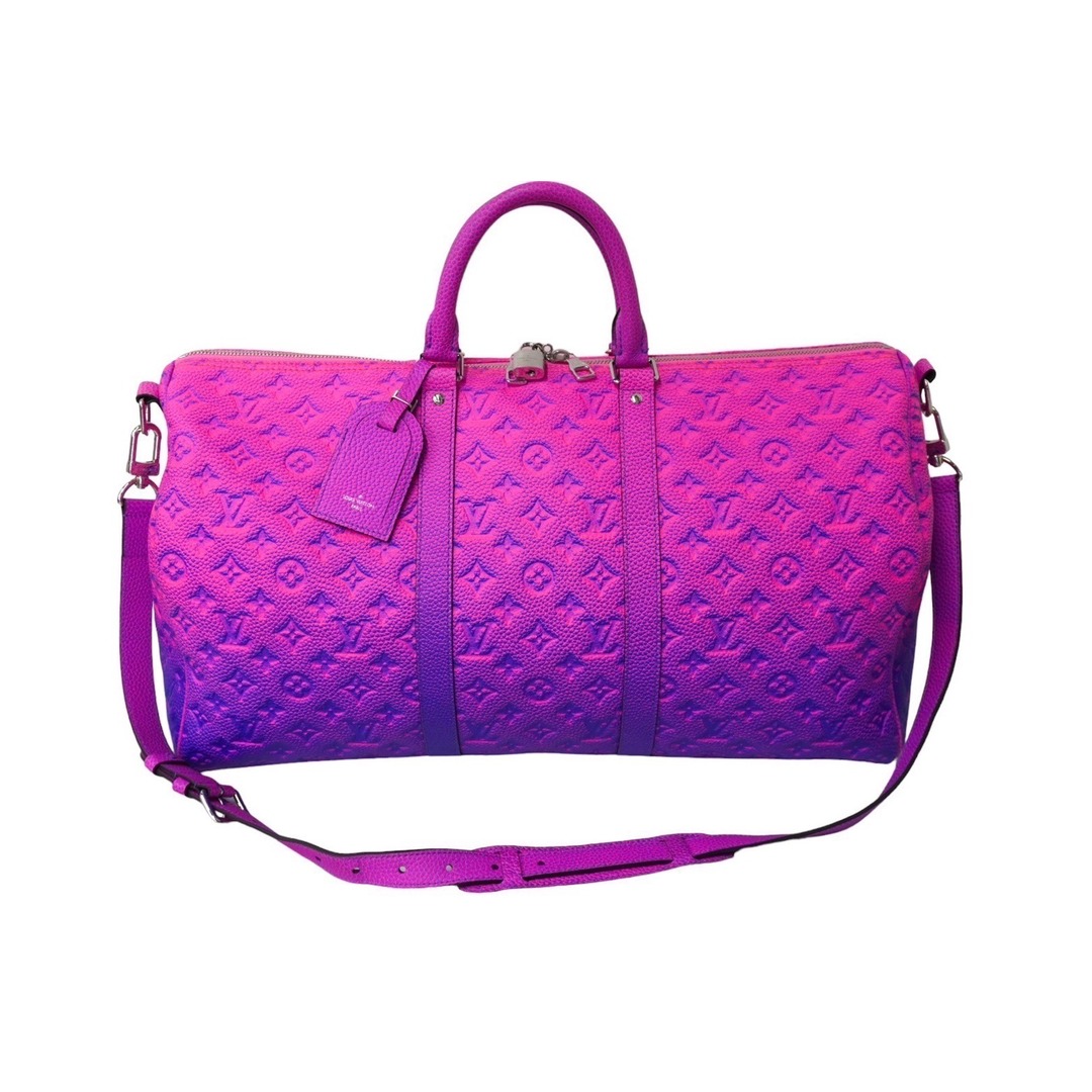 LOUIS VUITTON(ルイヴィトン)の極美品 LOUIS VUITTON ルイヴィトン 22SS キーポル 50 トリヨンイリュージョン モノグラム ボストンバッグ 2WAY M59713 中古 62440 メンズのバッグ(ボストンバッグ)の商品写真