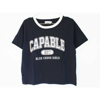 ブルークロス(bluecross)の【夏物 新入荷!】[ブルークロスガールズ/BLUE CROSS GIRLS]170cm 半袖カットソー/半袖Tシャツ 紺×白【中古】子供服 キッズ kids ジュニア 女の子 614042(Tシャツ/カットソー)