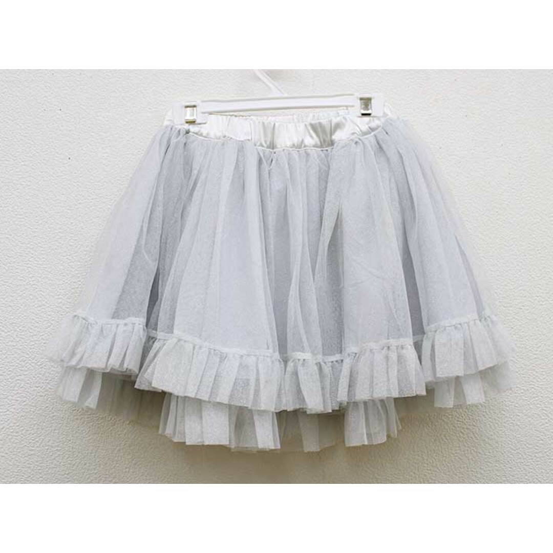 BeBe(ベベ)の【春物 新入荷!】▼ベベ/BeBe▼130cm スカート シルバー×グレー 【中古】 子供 キッズ kids 女の子 bottoms 春夏 904042 キッズ/ベビー/マタニティのキッズ服女の子用(90cm~)(スカート)の商品写真